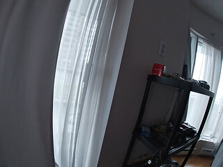 Dirty Sissy CD goes for a Quick masturbation movie session in the morning