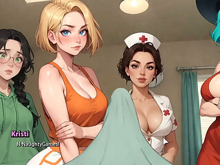 He Gets a Huge Boner In Front of Four Sexy Girls - Moonripple Lake 07 Developed By BCG - 3D Porn Game