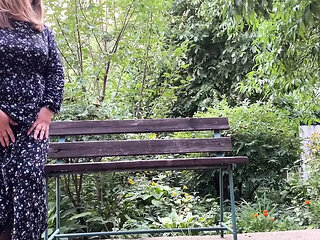 Amateur MILF Pissing On Mother In Law's Big Ass In Pantyhose Outdoor Fetish