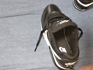 Sex with my wife's sneakers, Adidas Superstar and Nike Air Max Command, cumming inside