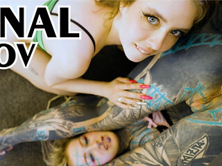 2 Hot Pornstars POV Share Hard Tattooed Dick