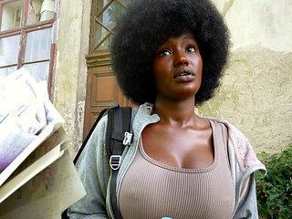 Czech Streets 152: Quickie with Cute Busty Black Girl