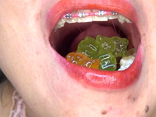 Swallowing Large Gummy Bears, Putting Them in the Vagina