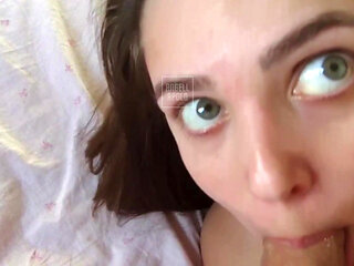 Wet Blowjob From My New Stepmom - My Stepdad Left and I Had to Take Advantage