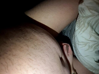 Wife surprises husband by handjob