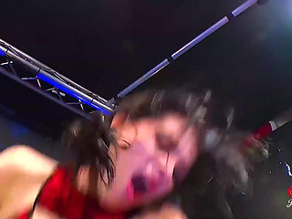 Ggg - Omg! Blonde in Purple Lingerie Gets Fucked by Two Guys - Hot Threesome Action!