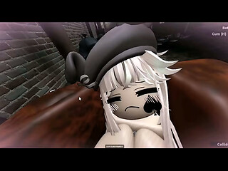 [ROBLOX] White toy used and fucked by BBC in alley