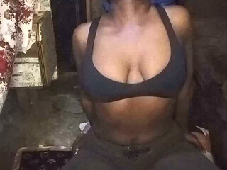 Hot Ebony Babe on Yoga