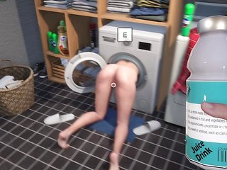 Complete Gameplay - Stepmom got stuck in the Washing Ma...