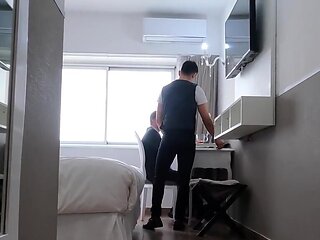Jonas Matt talks the Latino bellboy into interracial sex
