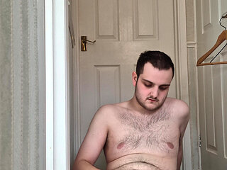 Josh jerking and playing with his boner