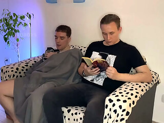 Step-Brother got Caught Jerking off his Big Cock