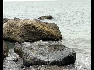 Sucked a Guy's Big Dick by the Sea, Licked His Cum
