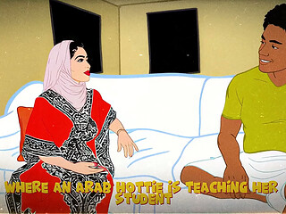BIG ASS THICK ARAB TUTOR TEACHES STUDENT SOME NEW TRICKS