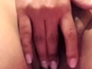 Latina Sticks Her Fist in Her Pussy