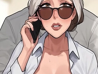 Waifu Mature Secretary POV - Office Phone Call Close-Up Boob Teasing  Undressing