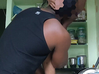 Hot Indian Couples Enjoying in Kitchen