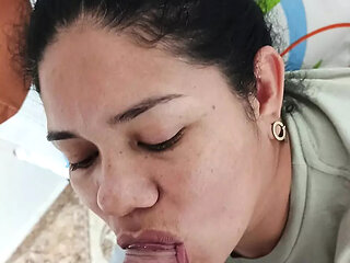 Beautiful wife deep throat