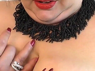 45 Year Old Mature BBW Anna Gives JOI and Plays with Her Fat Pussy