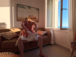 All Natural Girl in Hot Satin Set Has Sunny Summer Window Sex - Projectfundiary
