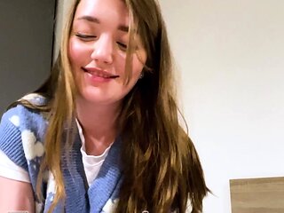 Sexy Teen Brunette Chick Handjobs POV