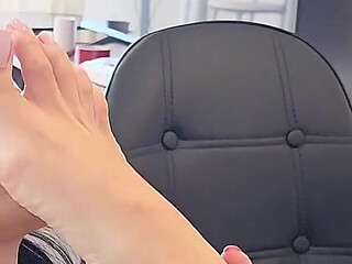 Hot Teacher Seduces Lesbian Student with Her Sexy Wedges High Heels - Foot Worship - Lesbian Foot Fetish - Lesbia Foot Worship