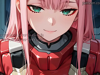 Zero Two wants to solve bad connectivity issue with a hot sex (JOI)