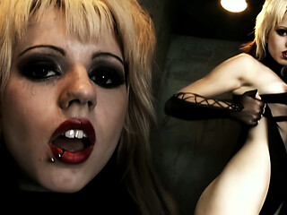 Emo Goth Babe Moans While BBC Pounds Her Then Licks Cum from Boots
