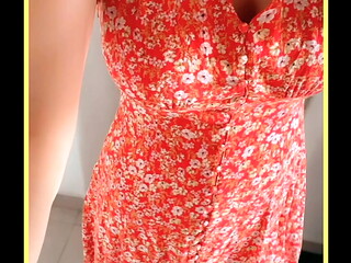 Wifey wears a cute red dress