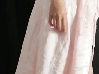 Indonesian Girl with a Big Butt Trying on a New Satin Dress, Latest Viral Indonesian Porn