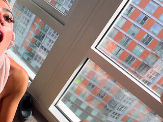 Muslim Slut Fucks a BBC in His Hotel Room