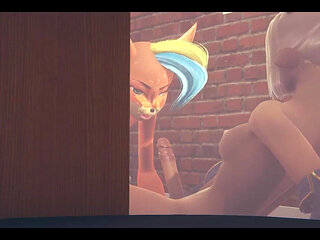 Furry Hentai - Foxy Is Fucked by Futanari Deer - Japanese Asian Manga Anime Film Game Porn