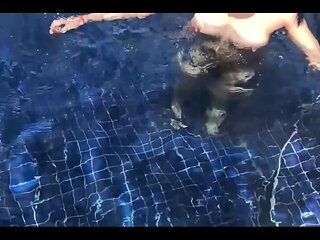 Nake Swimming and Fucking in the Pool