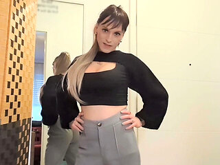 What do you want with your tiny dick? Put it away and cum in your pants! SPH JOI by GERMAN Tranny