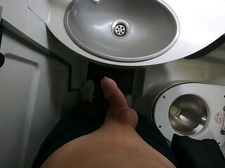 Non-stop Cum Spurting After 10 Hours of Bragging About Bulge on a Crowded Bus