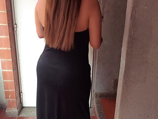 Hot Latina MILF Passenger Sucks My Cock at Home After Masturbating in the Car Part 2