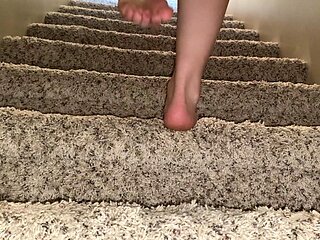 Ivys Feet Foot Goddess Teases You Walks up Stairs