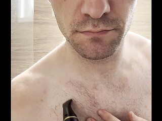 I Trim My Sweaty, Hairy Armpits, Chest and Arms After the Gym to Prepare for a Photoshoot Next Week. Behind the Scenes.