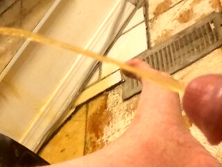 My Big Hard Dick Powerful Pissing Everywhere With My Feet Up Compilation 1