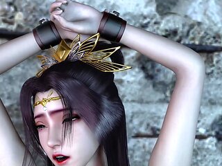 3D Hot Asian Babe Have Her First Time BDSM Sex with Her Master
