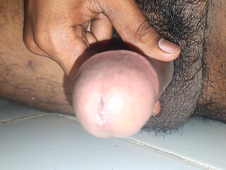 My Cum is Ozing out of my Big Hairy Cock.