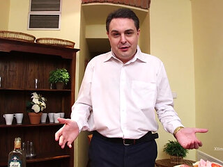 Andrea Dipr and the human plate giving blowjob