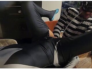 Spider-gwen Squirts All Over The Burglar