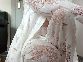All in white