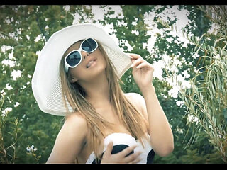 Deep orgasm so close to the pool