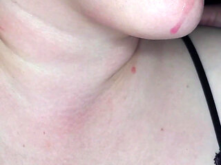 Amateur Stepmom Blowjob - Stepmom Cum on Natural Tits