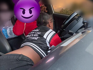 Big Lip Big Titties Suck Dick in the Car