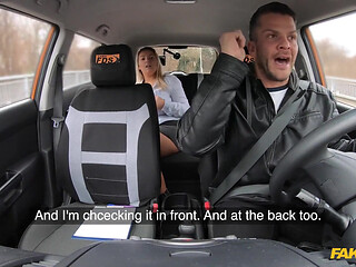 Fake Driving School - Crystal Swift Shows off Her Tits to Get a Licence