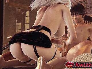 Vampire Hunter Rue's Handjob Service - Big Tits Action and Epic No Hands Blowjob