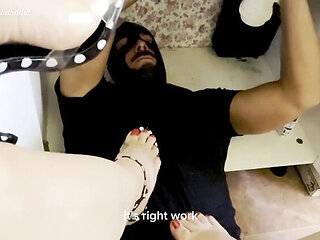 Two Hot Babes Dominate Slave Plumber - Foot Fetish Femdom Roleplay